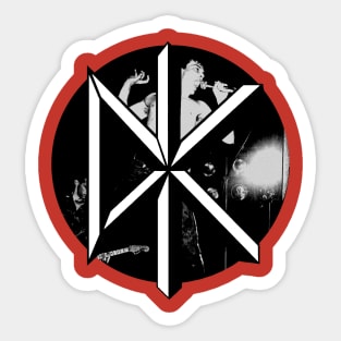 The crazy show of Dead Kennedys black and white Sticker